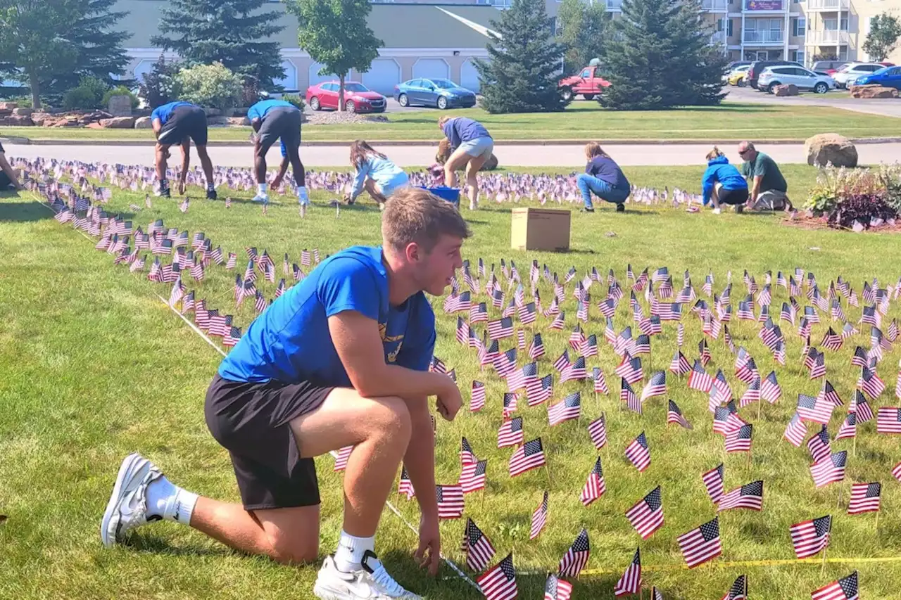 West Pier lays 2,977 American flags in memory of 9/11