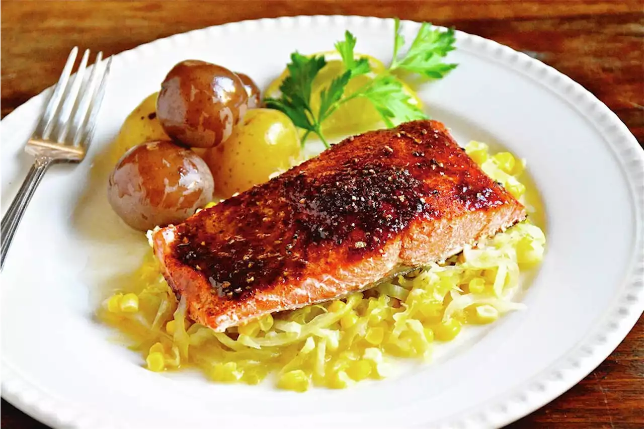 Eric Akis: Fresh ingredients inspire glazed salmon feast