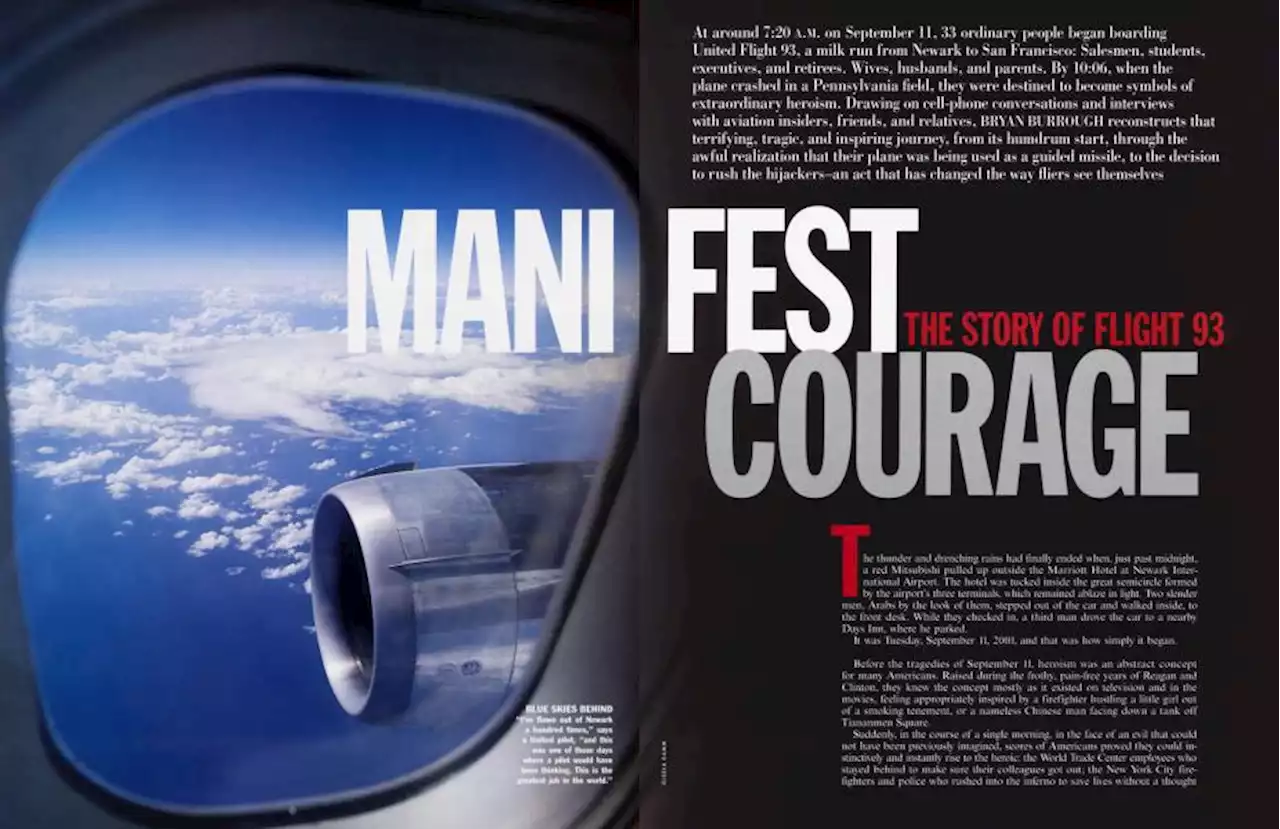 MANIFEST COURAGE: THE STORY OF FLIGHT 93 | Vanity Fair | December 2001