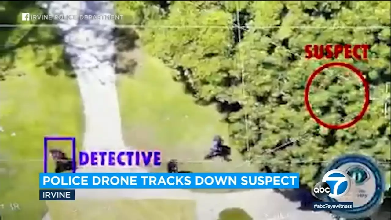 Video shows how Irvine police are using drones to track down suspects