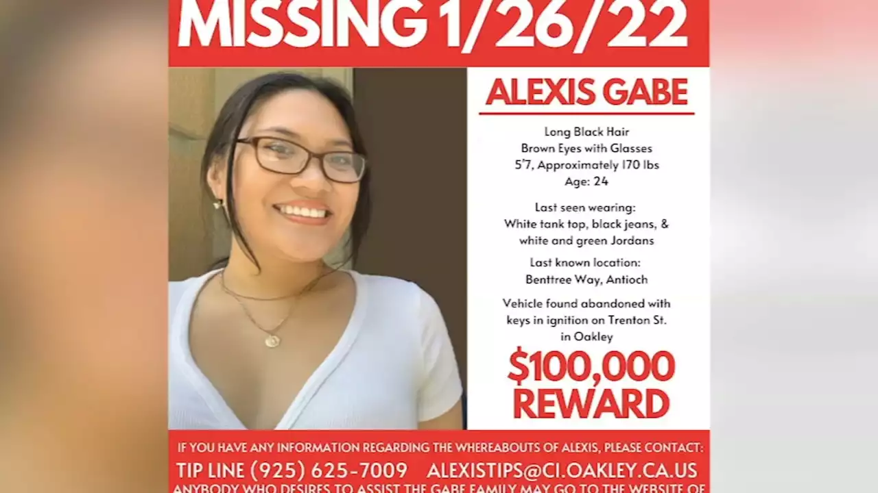 Alexis Gabe: Family of missing Oakley woman update reward to $100K, get back car from police