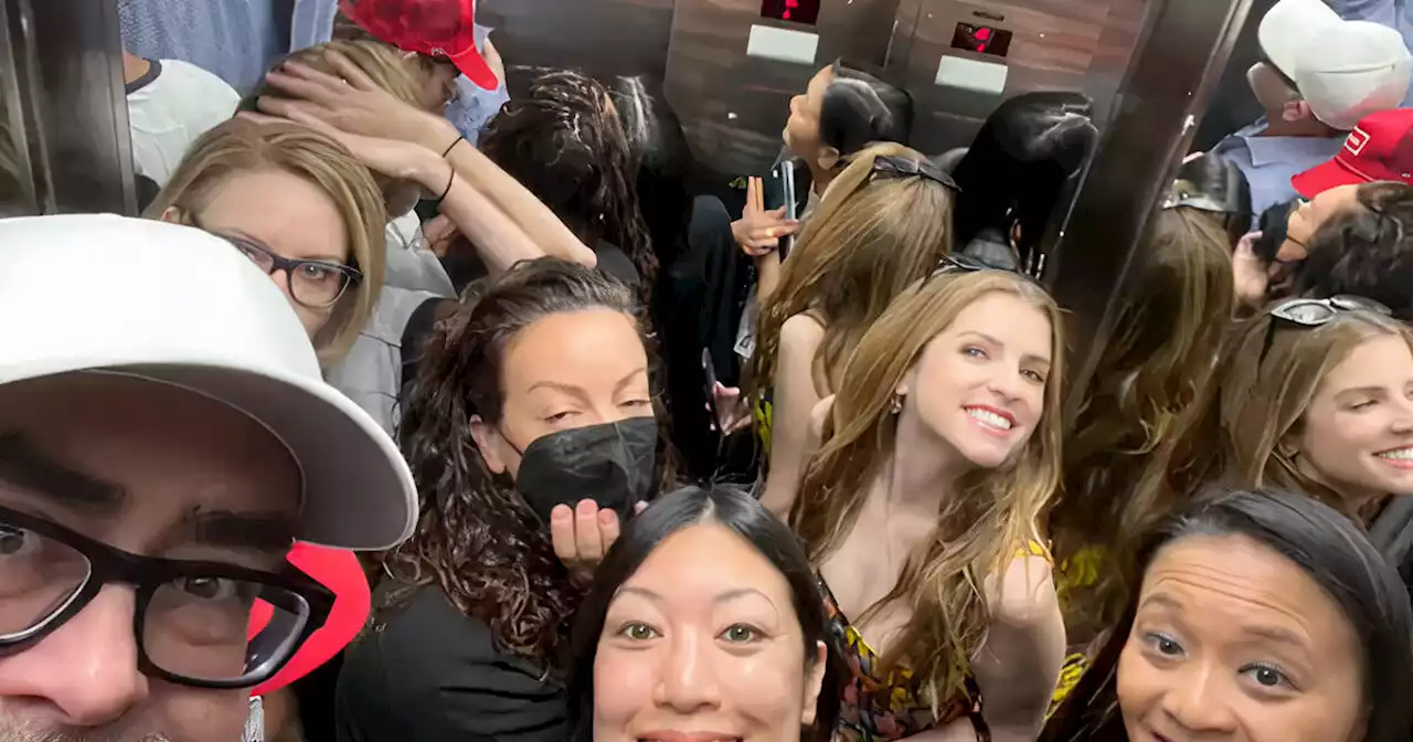 Movie star Anna Kendrick got stuck in a Toronto elevator and needed to be rescued