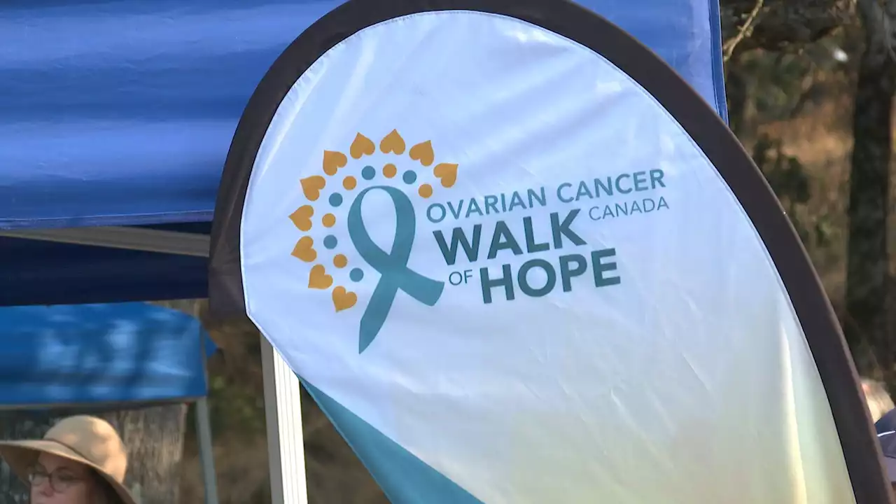 Ovarian Canada Cancer walk draws dozens to West Shore Community Centre