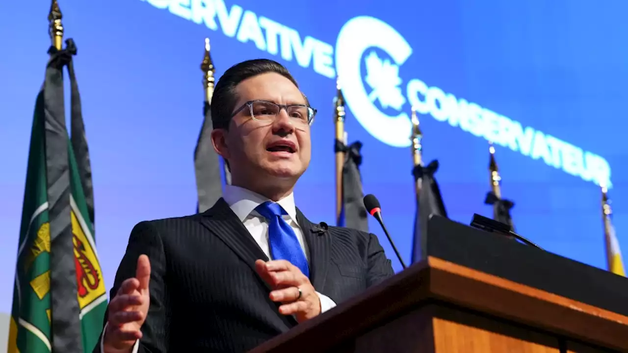 New Conservative leader Poilievre drops in on Quebec caucus before meeting with MPs, senators