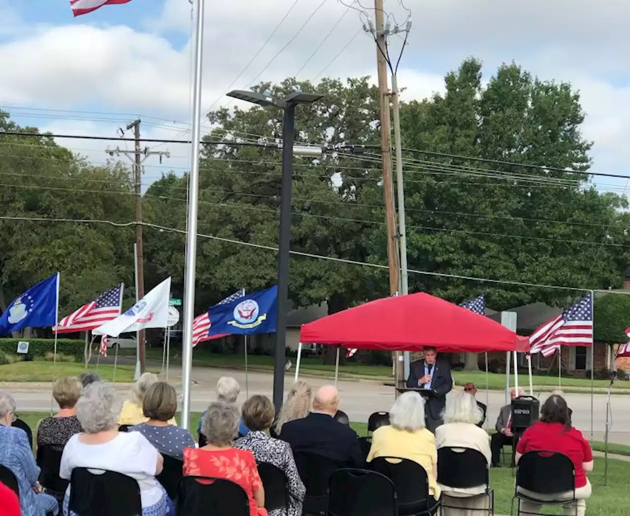 Irving’s Woodhaven Presbyterian Church marks 9/11 with flagpole dedication