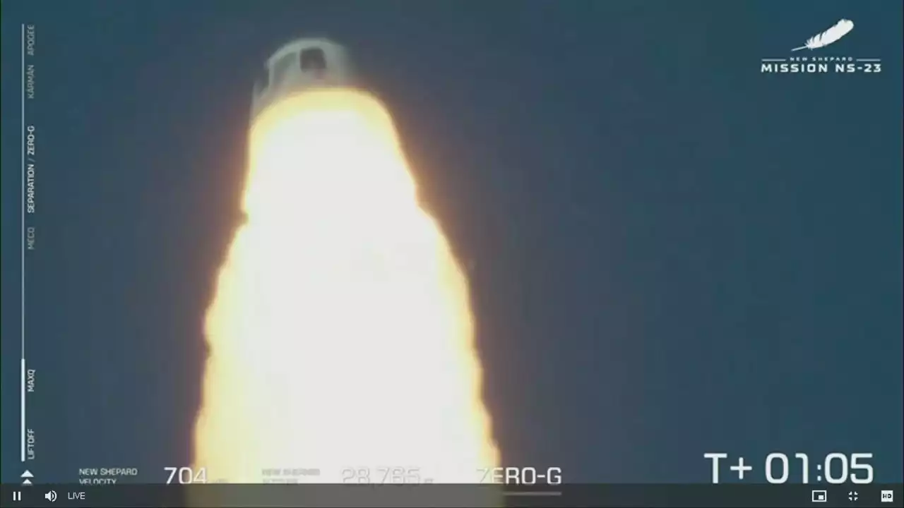 Watch: Blue Origin capsule blasts away from failing rocket after launch