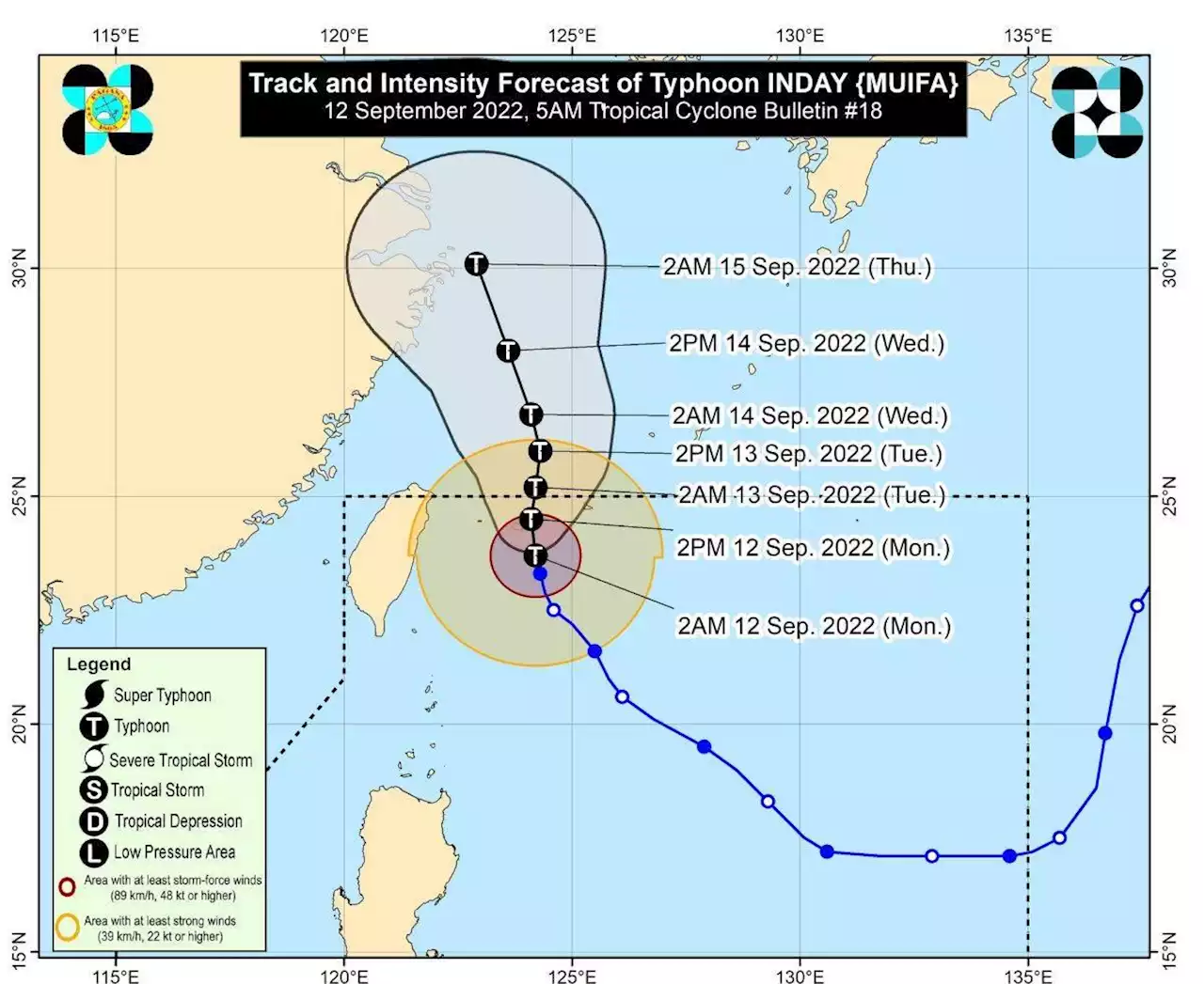 Inday slightly weakens but trough may bring isolated rain showers