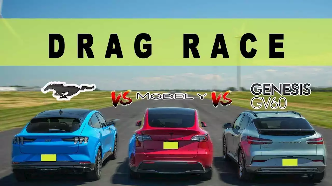 Watch Tesla Model Y Drag Race Genesis GV60 And Ford Mustang Mach-E