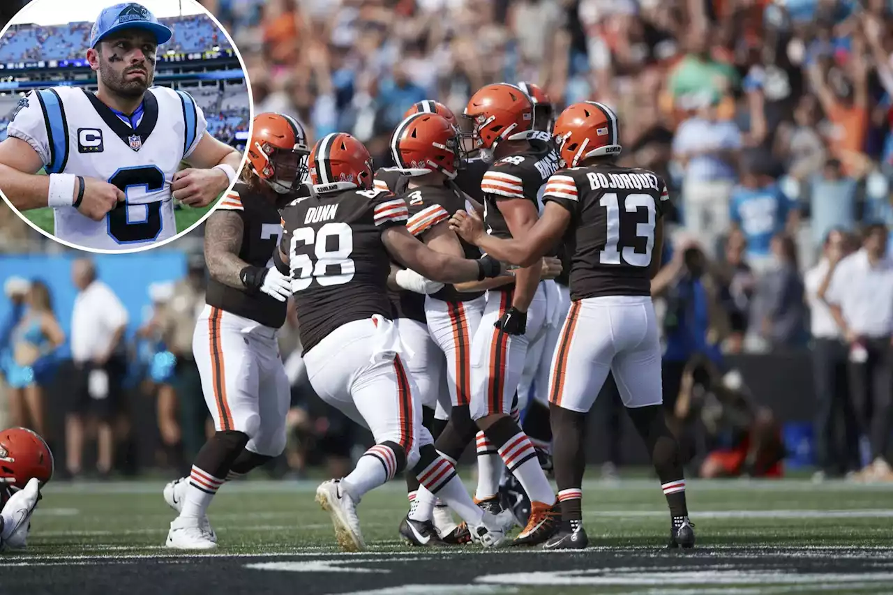 Baker Mayfield’s revenge foiled as Browns beat Panthers on late field goal