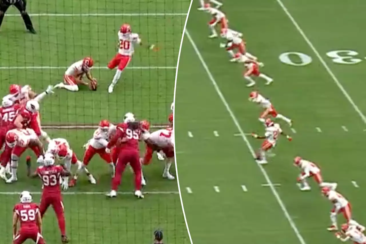 Chiefs safety Justin Reid nails PAT, booms kickoff after Harrison Butker injury