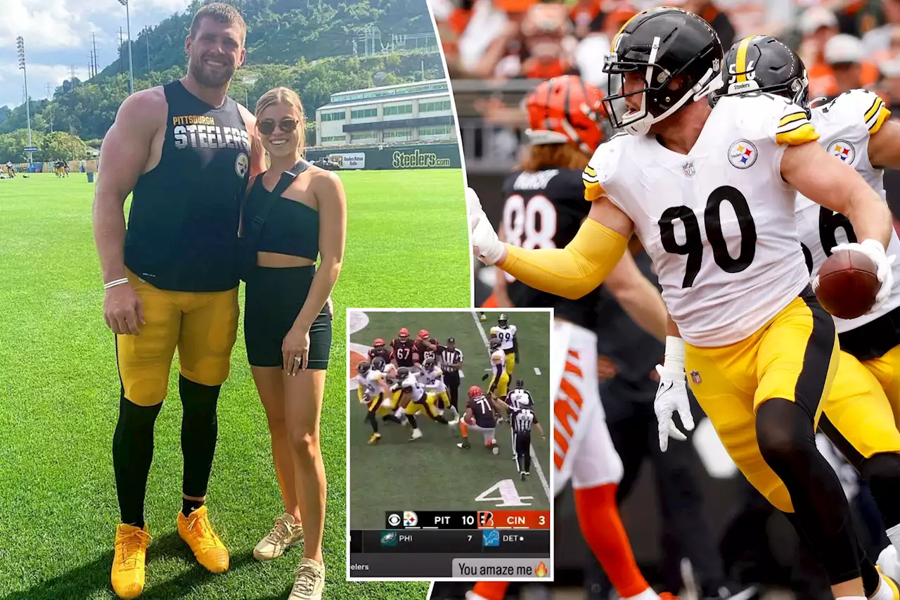 T.J. Watt’s wife, Dani, says Steelers star ‘amazes’ him as injury concern looms