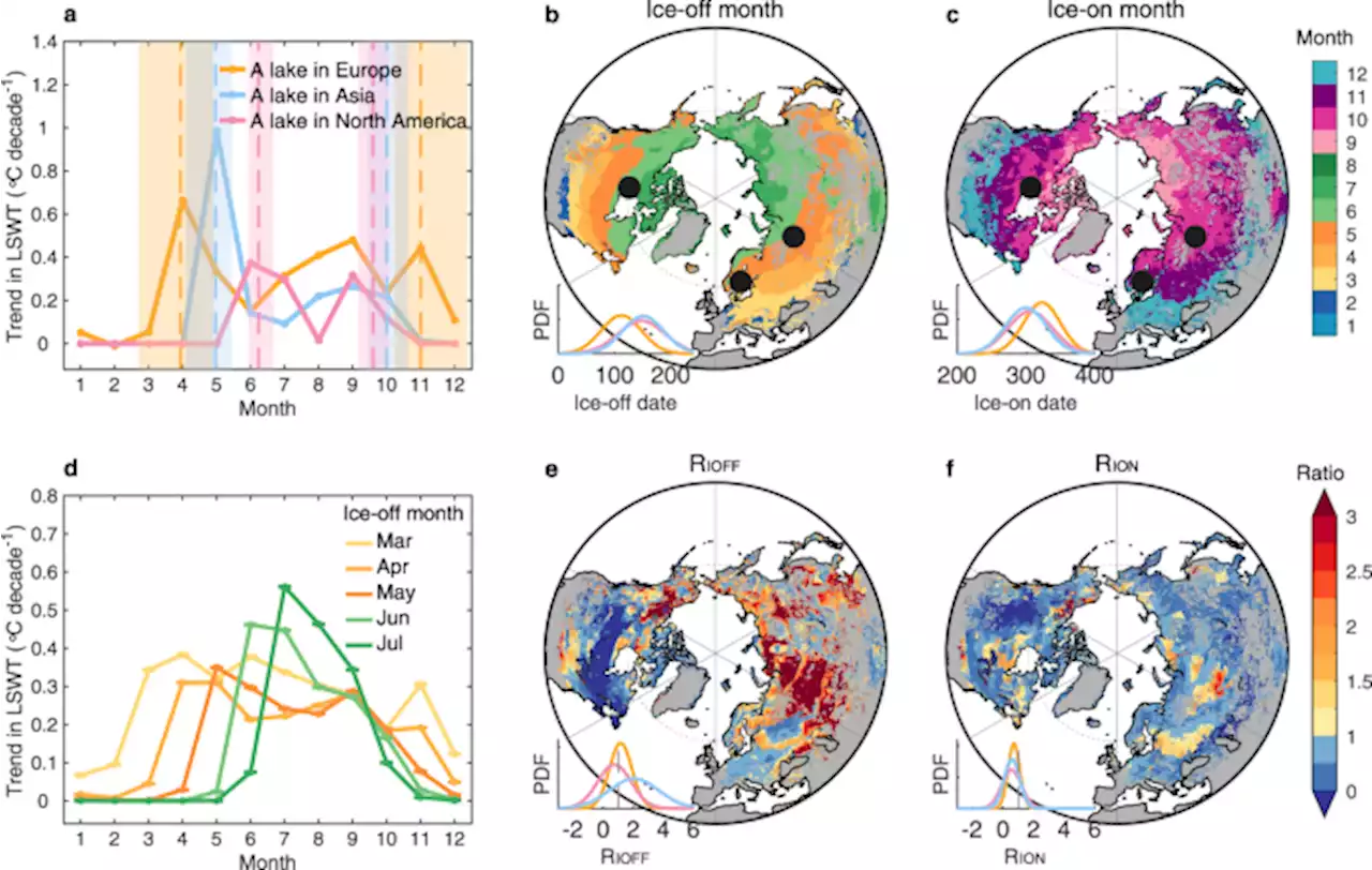 Earlier ice loss accelerates lake warming in the Northern Hemisphere - Nature Communications