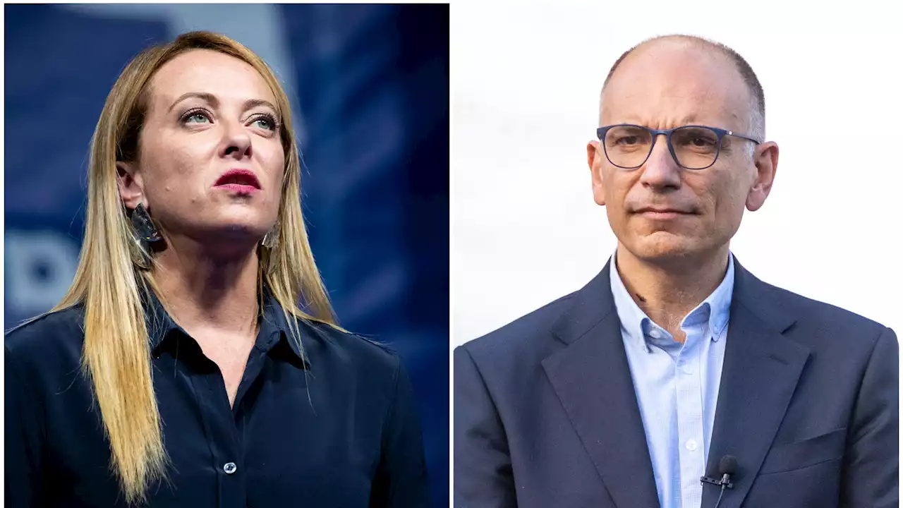 Giorgia Meloni vs Enrico Letta: il confronto diretto su Europa, energia, fisco, migrazioni