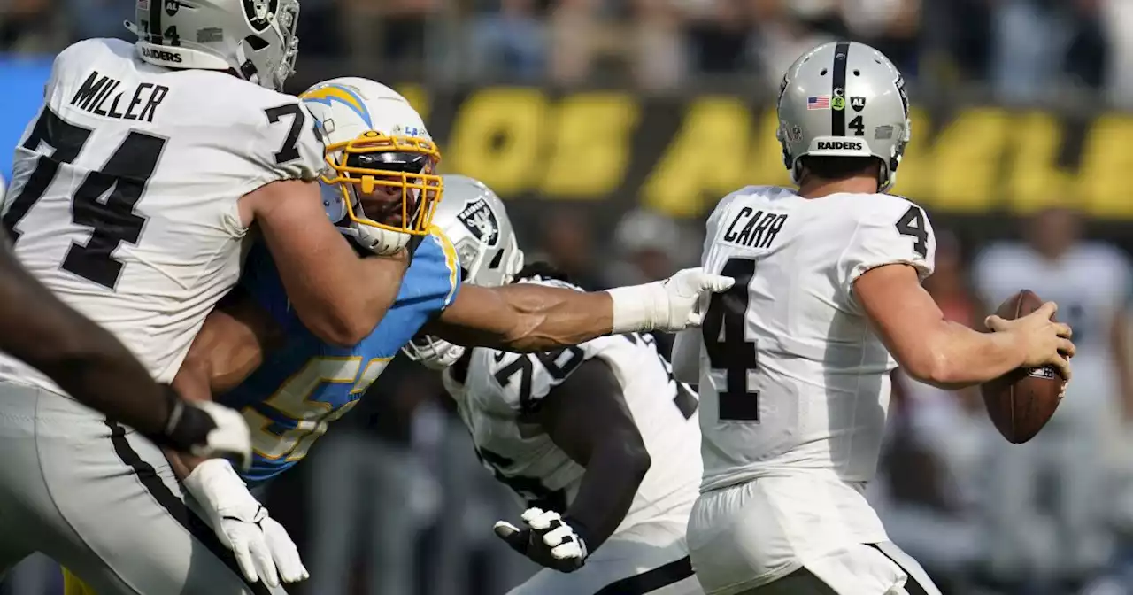 Column: Chargers beat Raiders, show they rival Bills for AFC's top roster