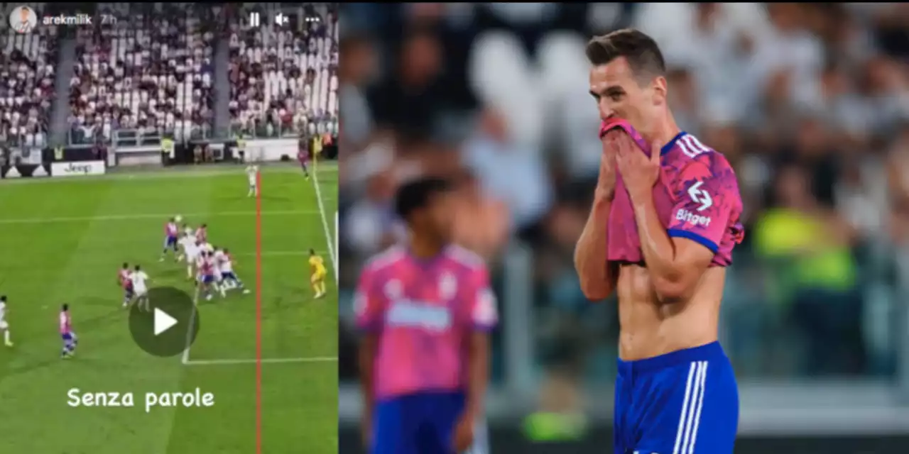 Juve, Milik non ci sta: l'attacco sui social per il gol annullato