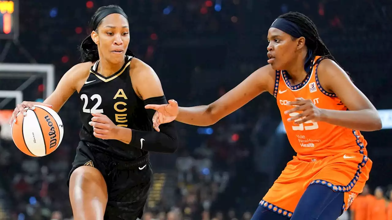 A'ja Wilson's double-double leads Las Vegas Aces to WNBA Finals Game 1 win over Connecticut Sun