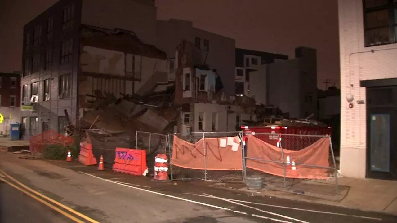 Building under demolition collapses in Kensington