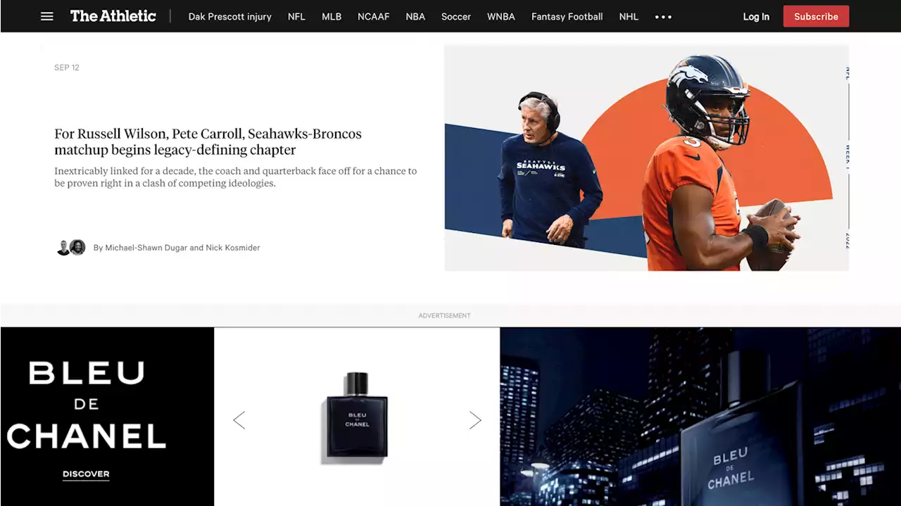 New York Times brings ads to The Athletic