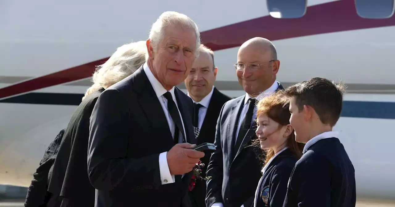 First pictures as King Charles III and Queen Consort arrive in Belfast