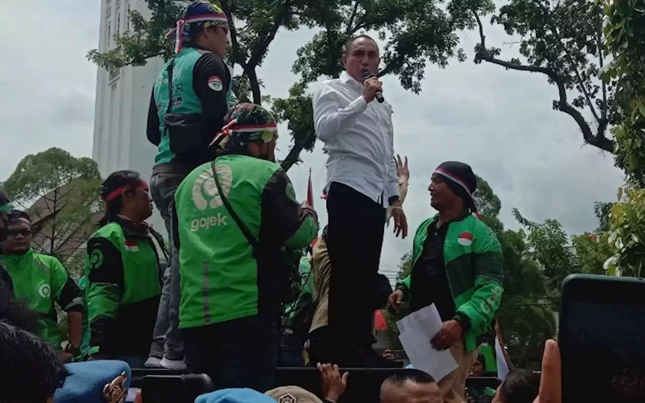 Edy Rahmayadi Tanggapi Demo Ojol di Medan: Setelah Ini Kalian Bubar, Orang Tak Makan Nanti