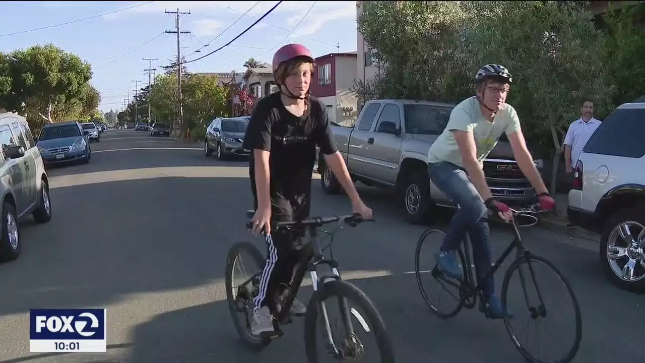 Victim shaken after he and his son narrowly escaped being run down by car while on their bicycles