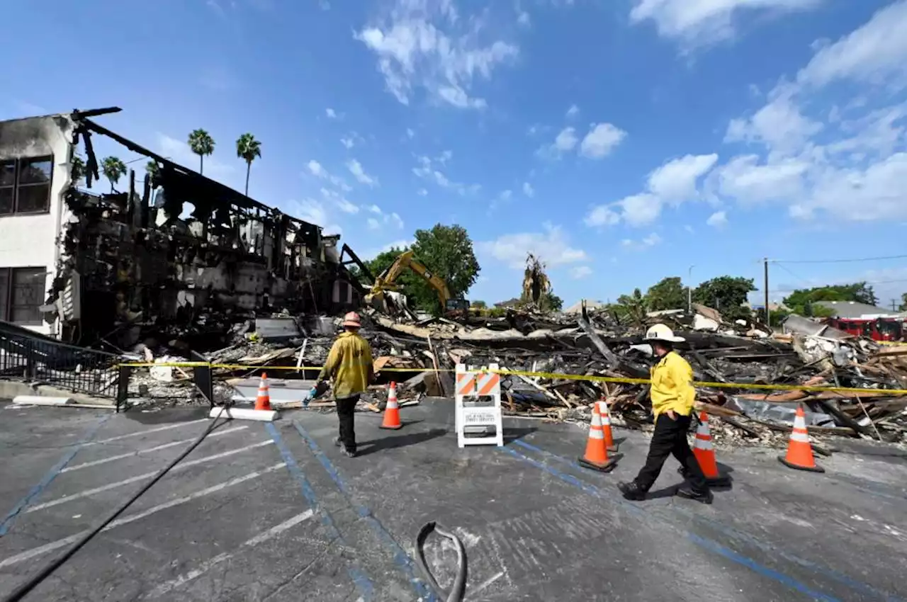 On Sunday fire destroyed Victory Baptist Church, on Monday its South L.A. community is ready to rebuild