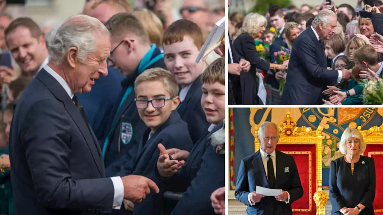 King Charles and Queen Consort Camilla greet crowds in Belfast on official tour