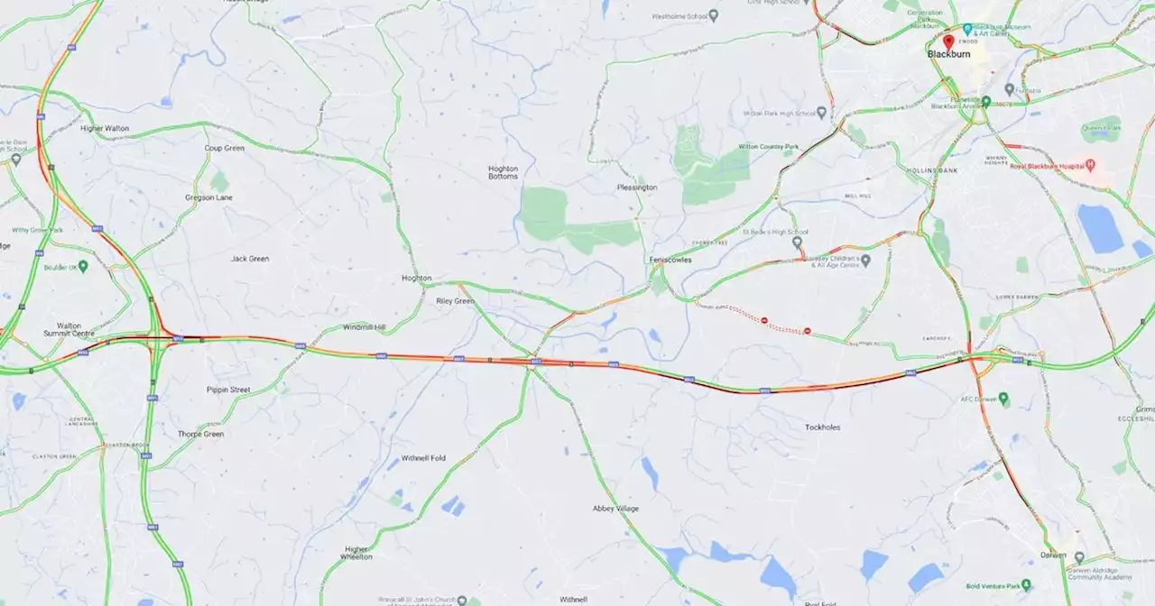 M65 gridlock and delays after crash near Blackburn - live updates