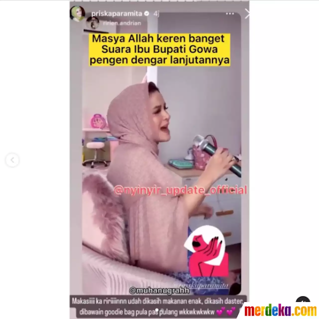 Foto : Istri Bupati Gowa Suaranya Merdu Abis, Sosoknya Cantik Langsung Curi Perhatian | merdeka.com