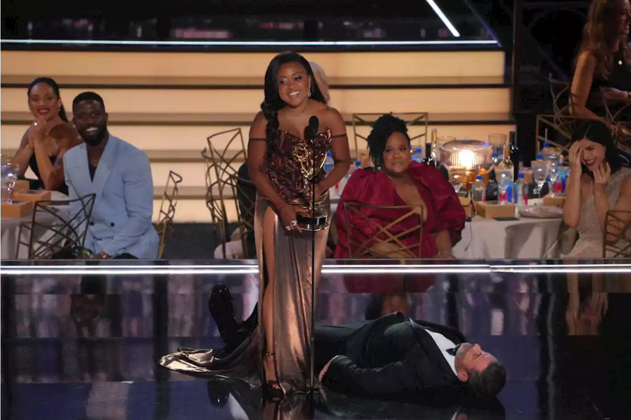 Quinta Brunson Forced to Step Over Lifeless Jimmy Kimmel to Accept Her Emmy