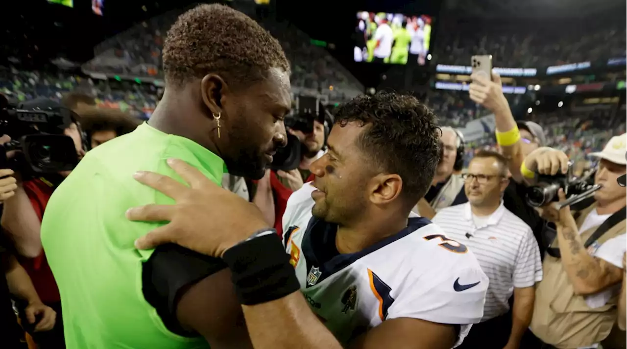 Watch: Russell Wilson, DK Metcalf Meet at Midfield After Wild Finish