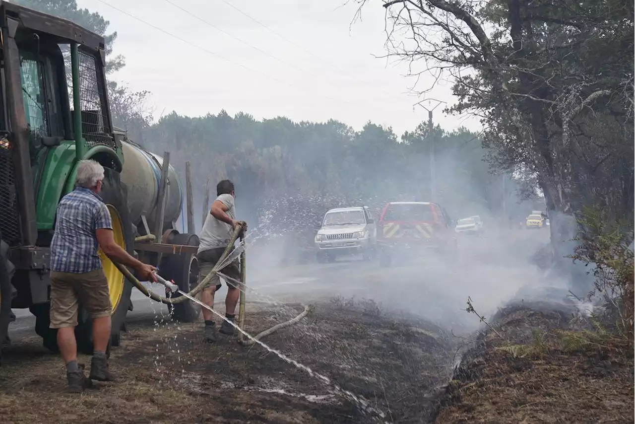 Incendie en Gironde : À Saumos, « on a vu les flammes cerner le bourg »