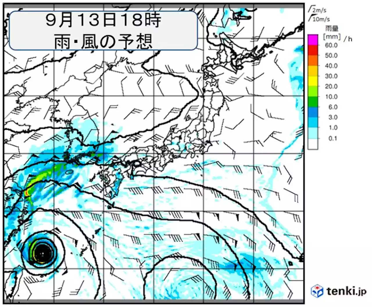 13日の天気 九州～東海は雷雨や激しい雨に注意 先島諸島は台風の影響で荒天続く(気象予報士 吉田 友海)