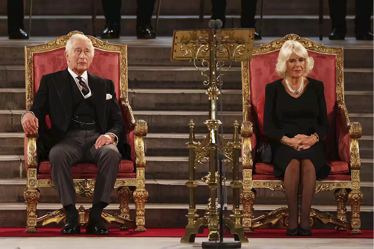 Royal fans say same thing as Charles & Camilla sit in thrones for first time