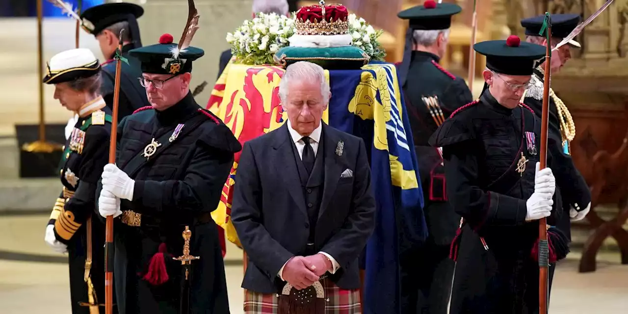 King Charles in Belfast; queen’s coffin to return to London