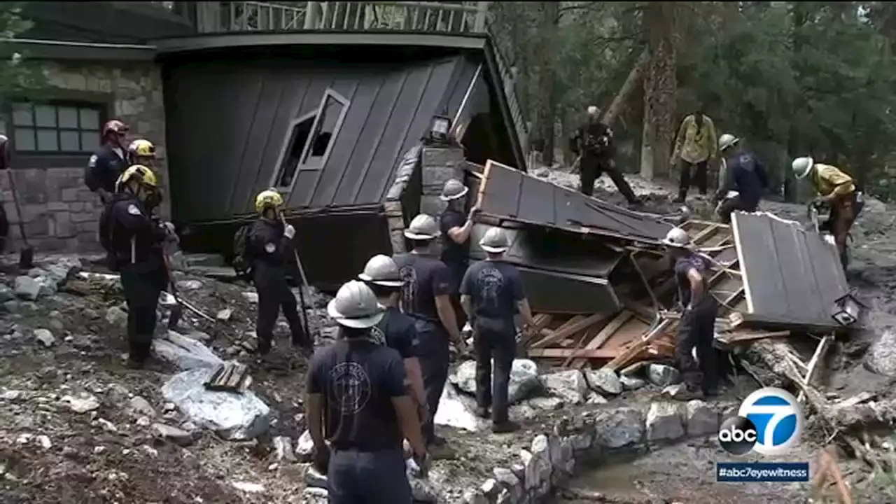 Mud flows slam Forest Falls neighborhood, damaging homes, wiping out roads