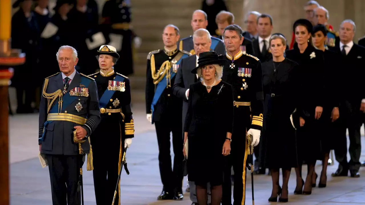 King Charles III And Other Senior Royals Attend A Moving Service Honouring The Queen At Westminster Hall