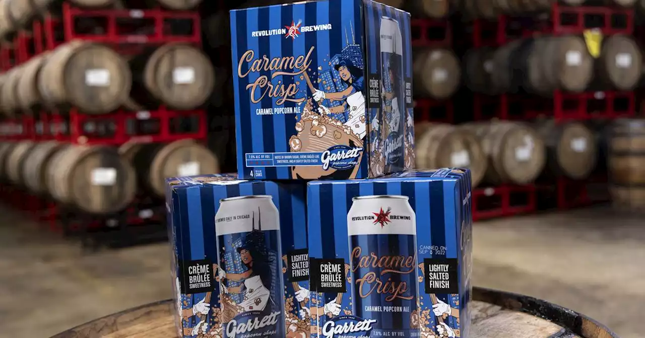 Garrett Popcorn brown ale: Here’s how the popcorn-packed Revolution Brewing collab tastes.