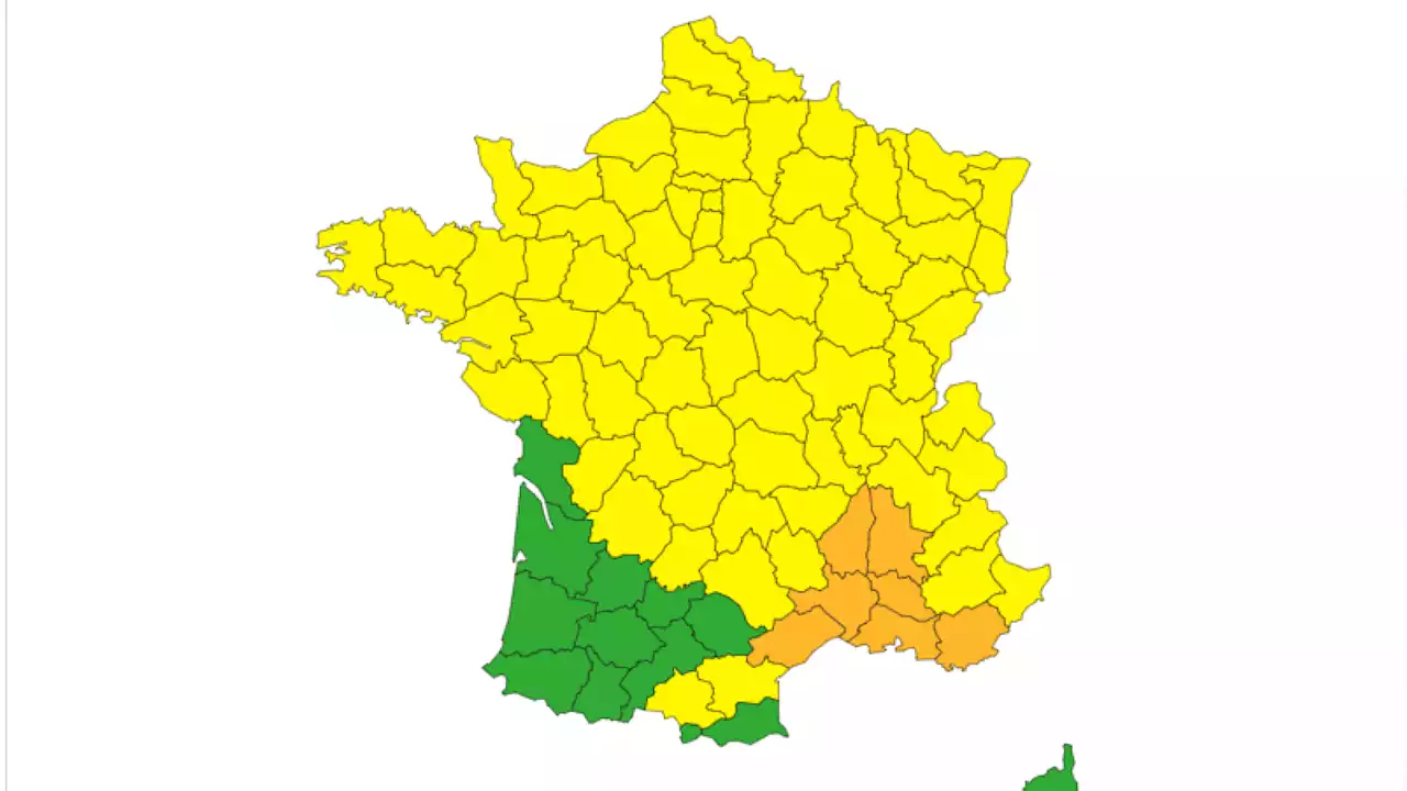 7 départements du Sud-Est placés en vigilance orange pour les orages