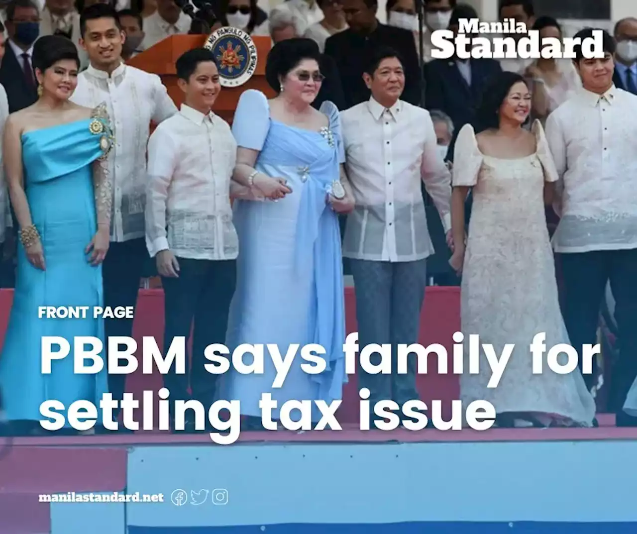PBBM says family for settling tax issue