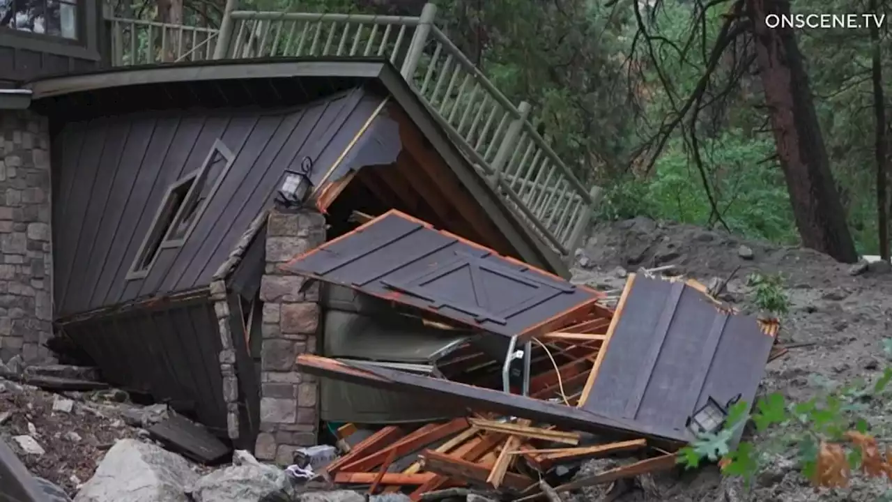 Homes and Roads in Mountain Communities Damaged by Mudslides, Debris Flows