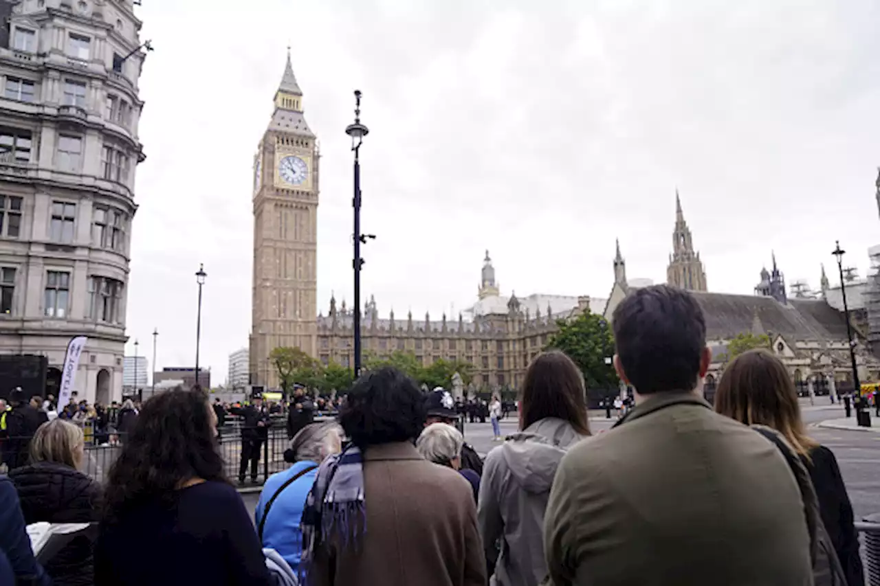 Crowds Gather in London to See Queen's Coffin Procession