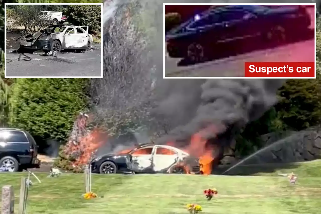 Car bomb explodes at Washington funeral, suspect fires at city employees