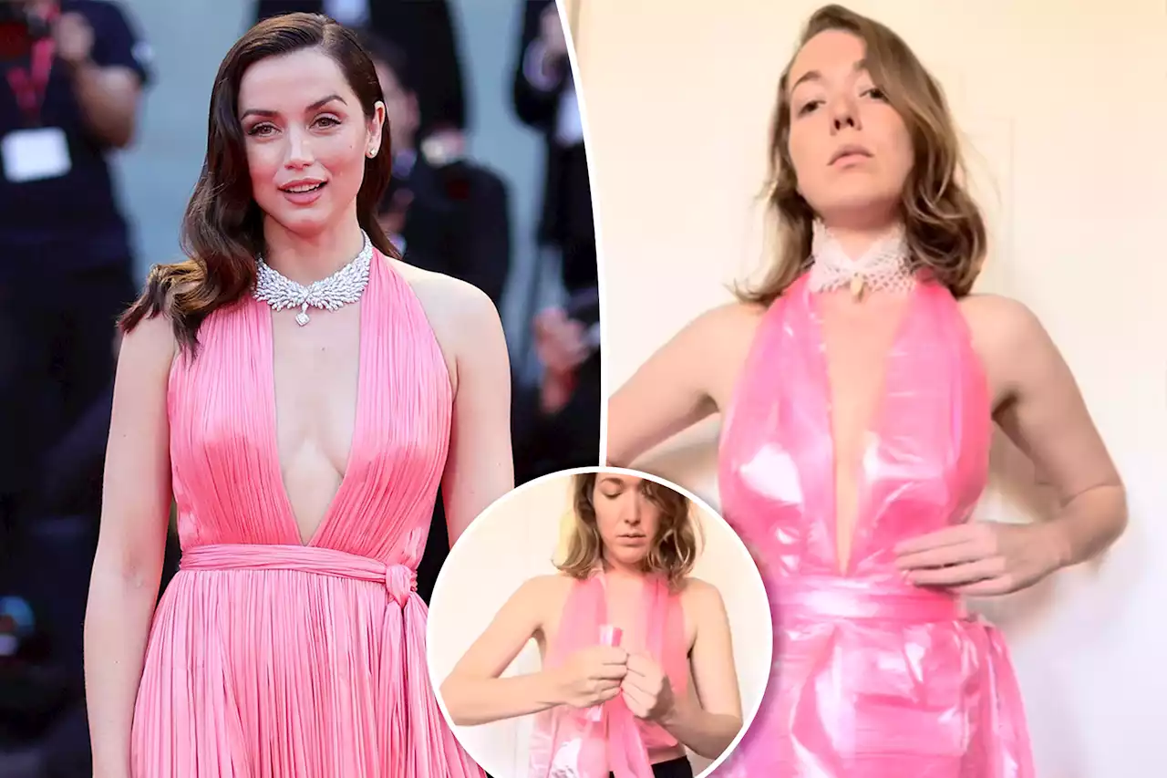 TikToker uses trash to recreate stunning red-carpet looks from Ana de Armas and more