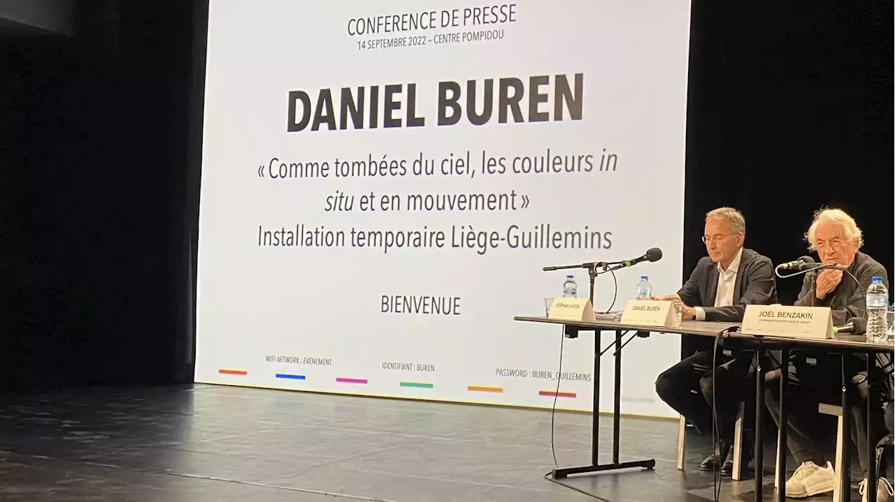Daniel Buren présente, à Paris, sa colorisation des Guillemins