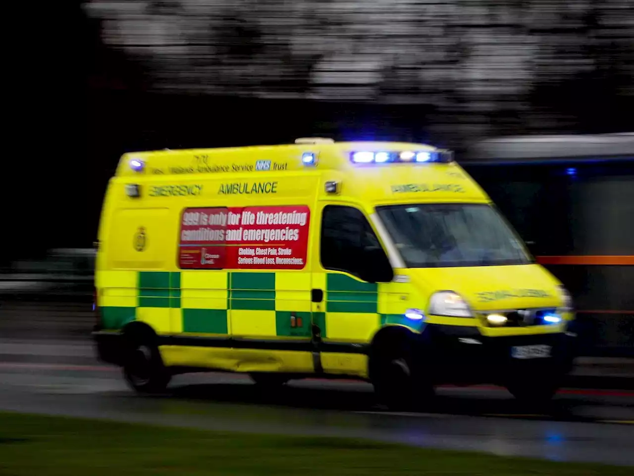 Two people taken to hospital after crash involving car and van on A49