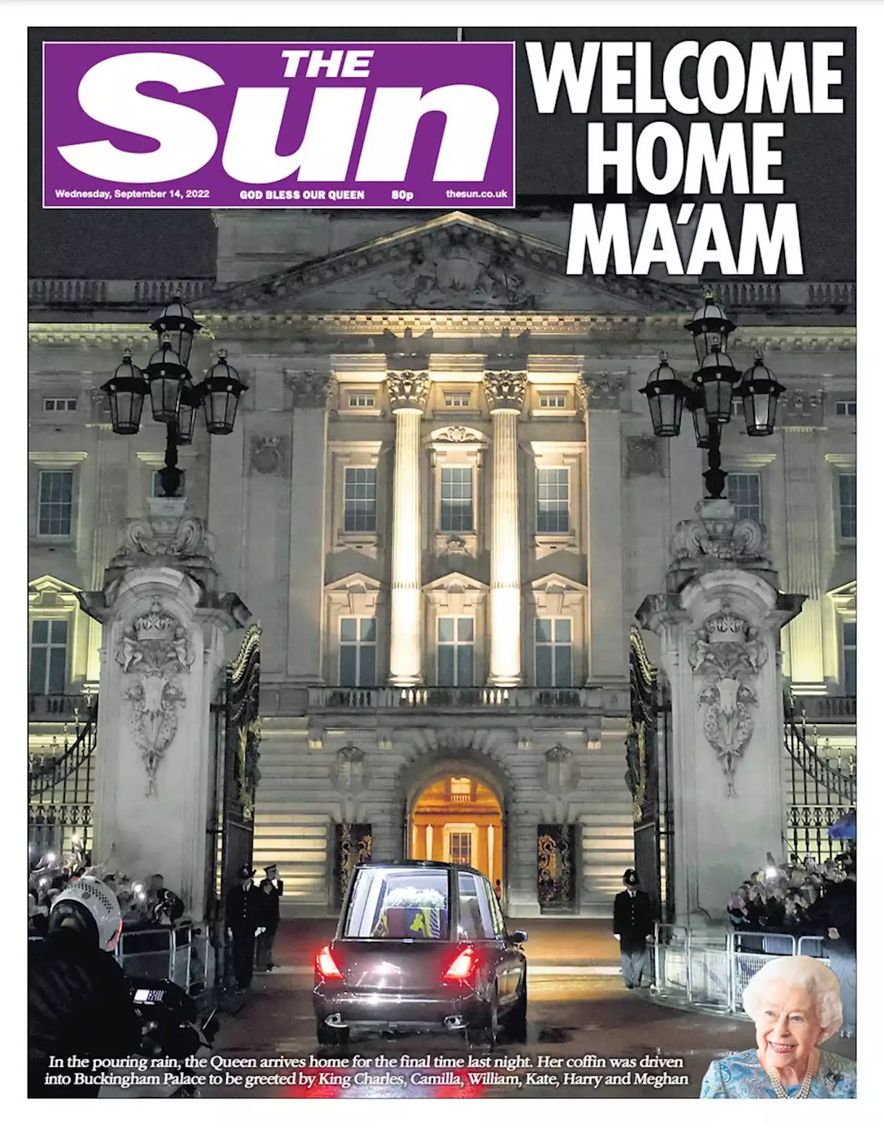 Queen's coffin arrives for final night at Palace before Westminster procession