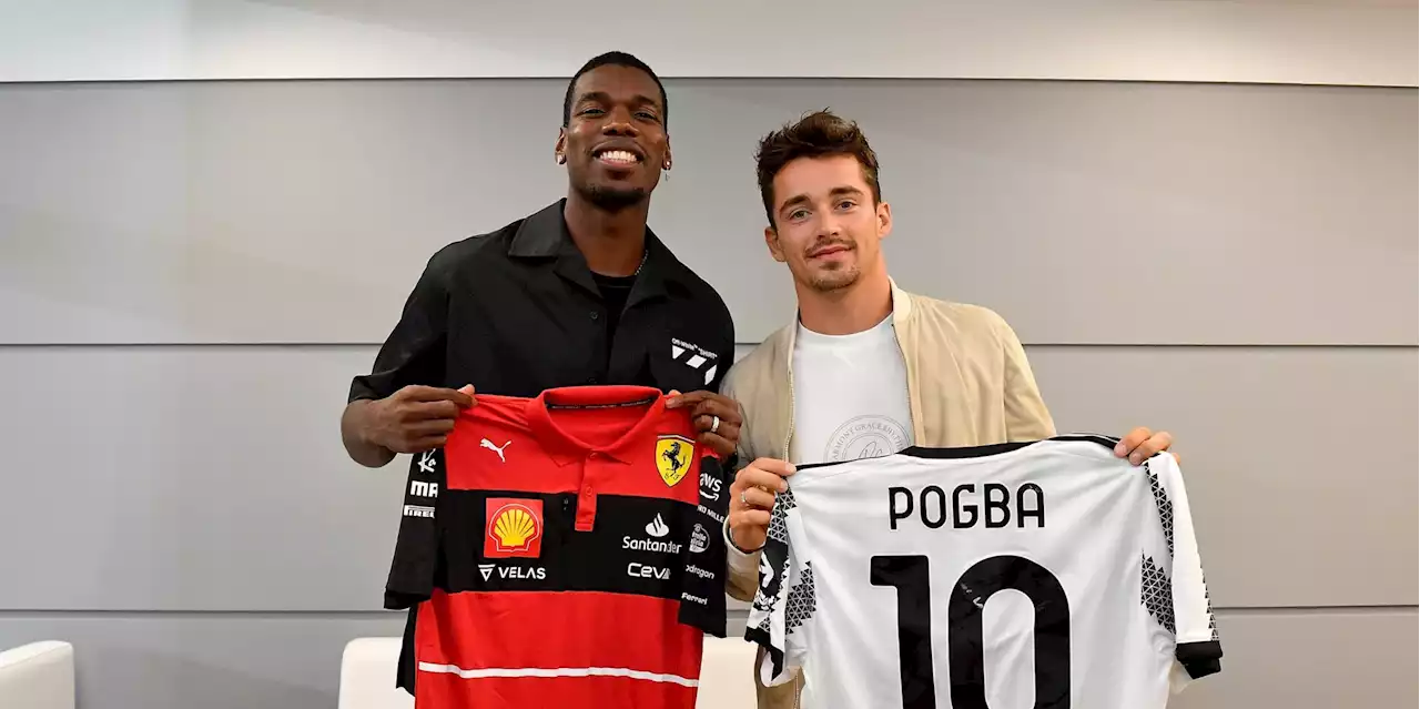 Per Juve-Benfica c'è anche Leclerc: scambio di maglia con Pogba