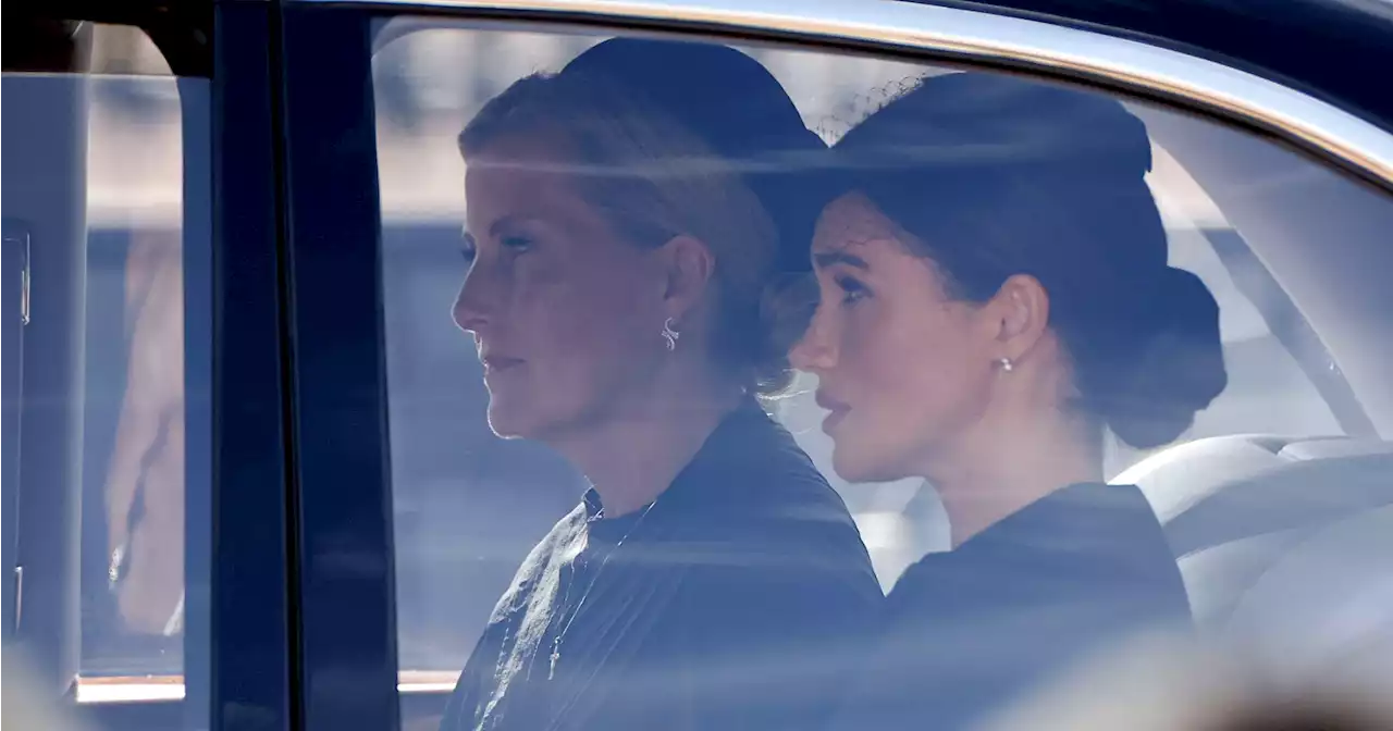 Meghan Markle Rides With Sophie Wessex for Queen Elizabeth's Procession