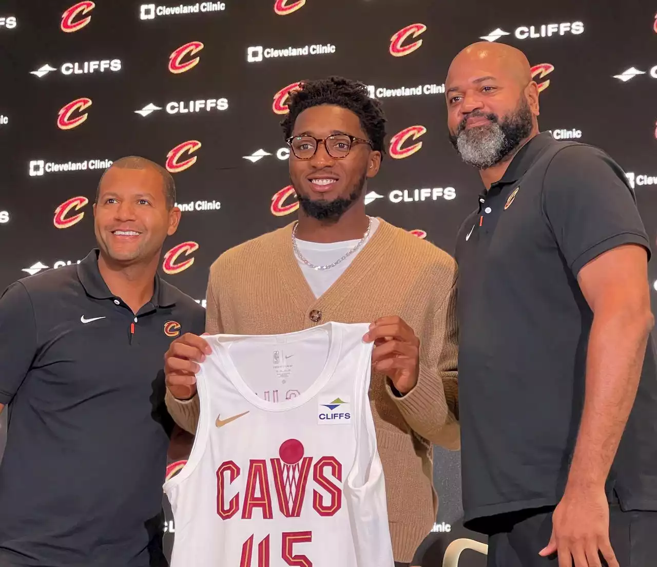 Donovan Mitchell introduced as member of Cleveland Cavaliers: ‘On paper, we look scary’